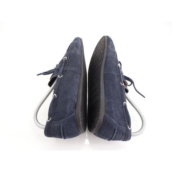 Marc Fisher Uleena Mocassin Loafer Size 10 Blue Suede Slip On Comfy Flat Shoes - Picture 5 of 9